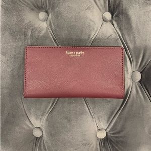 Kate Spade Morgan Slim Bifold Wallet - Burgundy